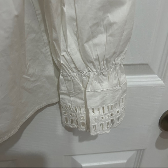 Zara white collared cutout blouse - Picture 4 of 5